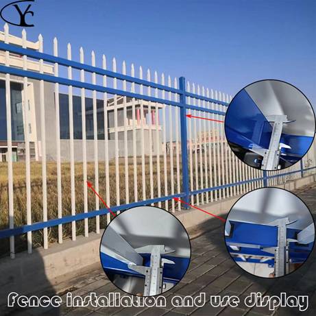 Detailed diagram of zinc steel fence