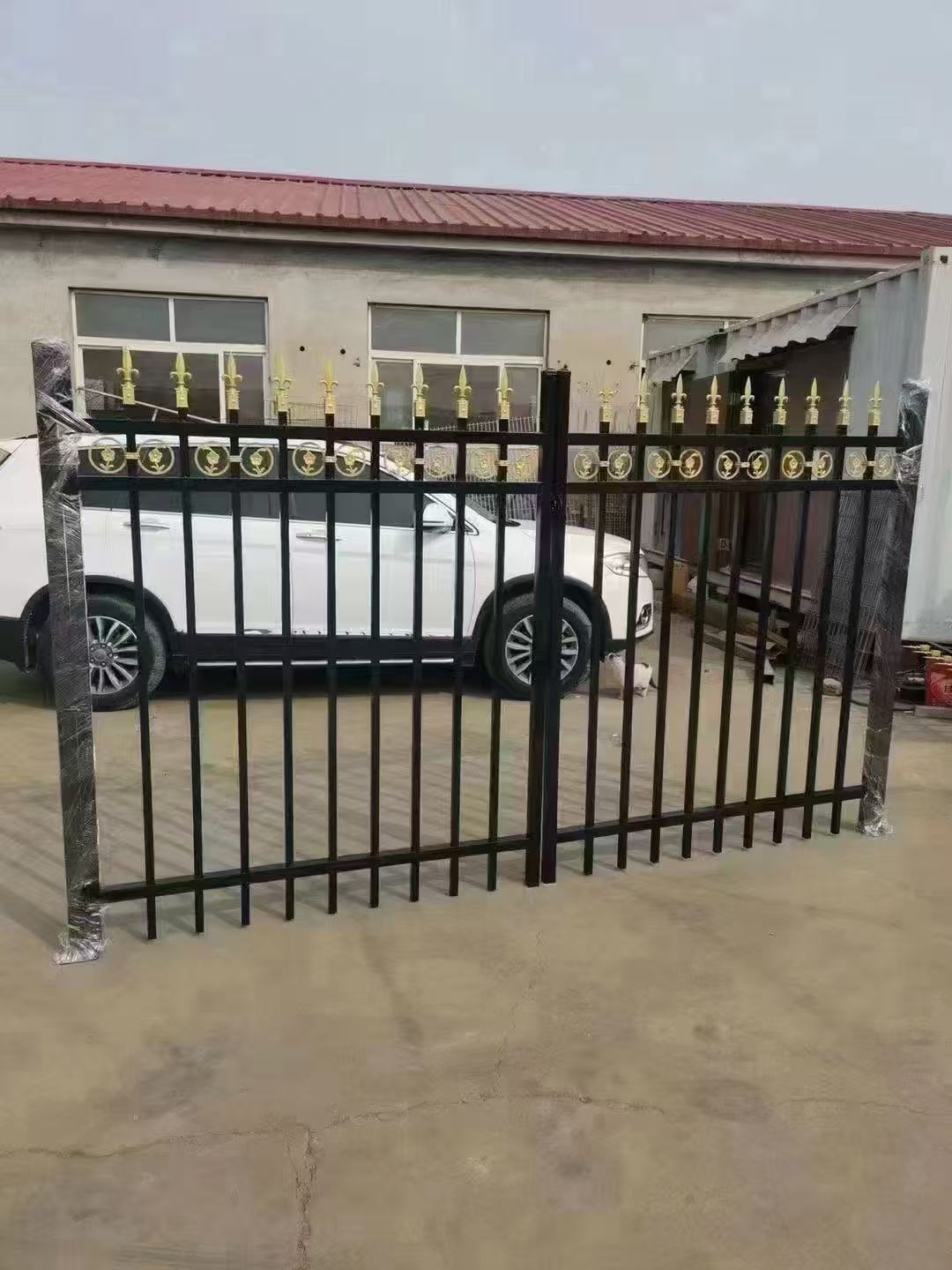 Various styles of steel fences and gates