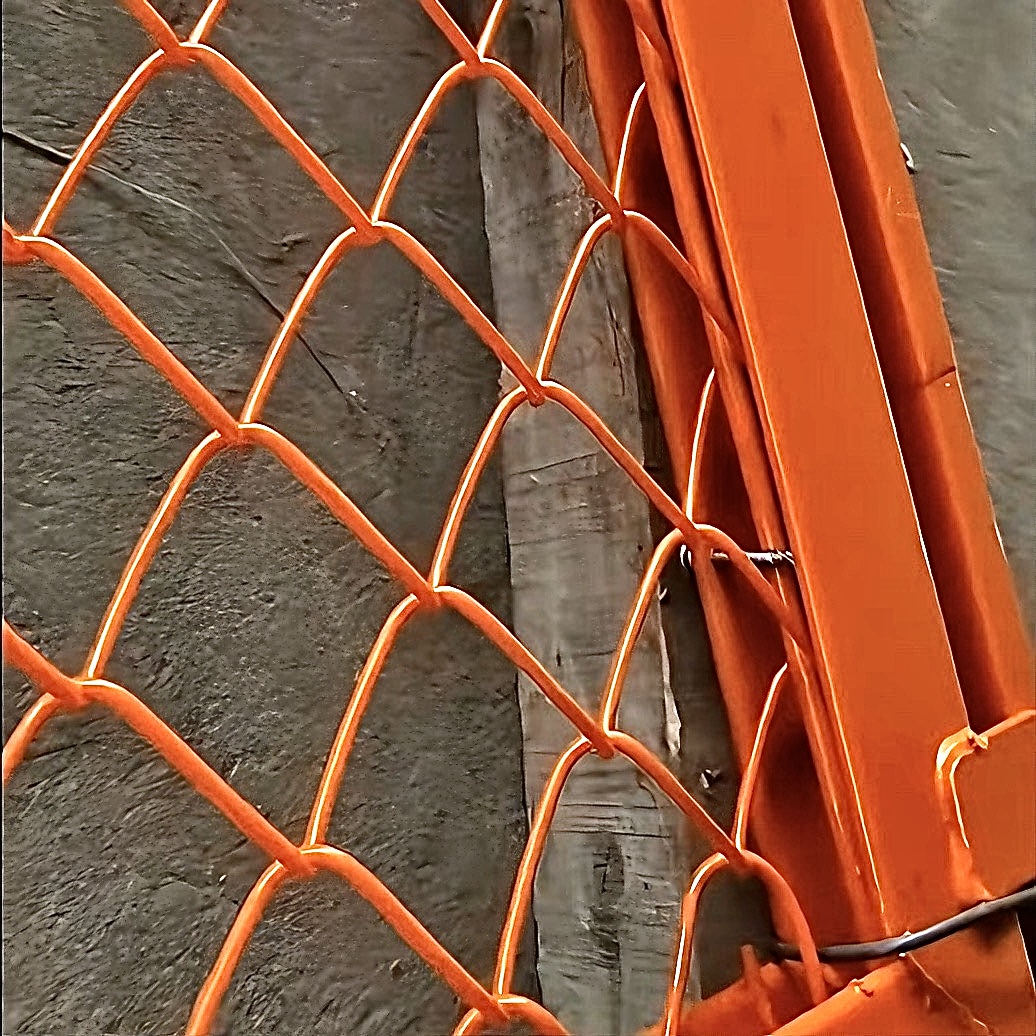 Close-up details of the stadium fence