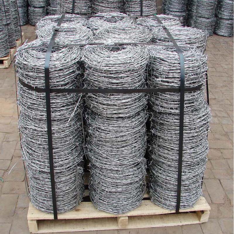 Barbed wire delivered to construction site