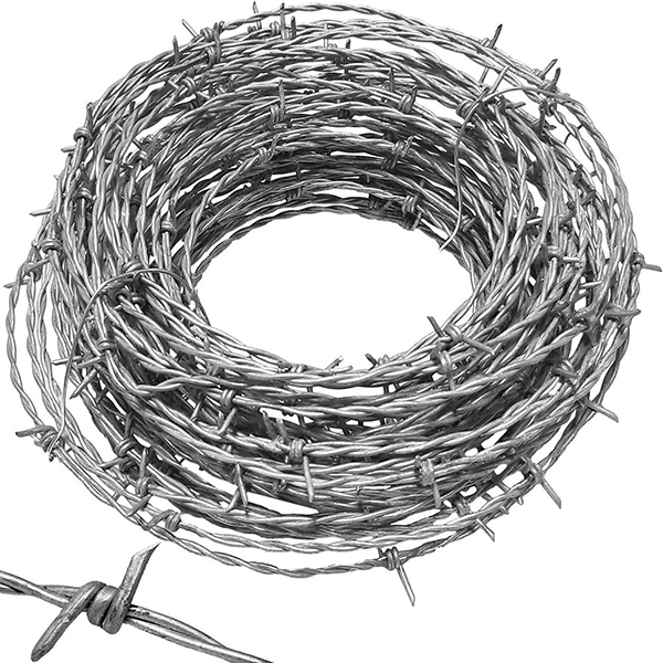 The barbed wire has been packed and is being boxed