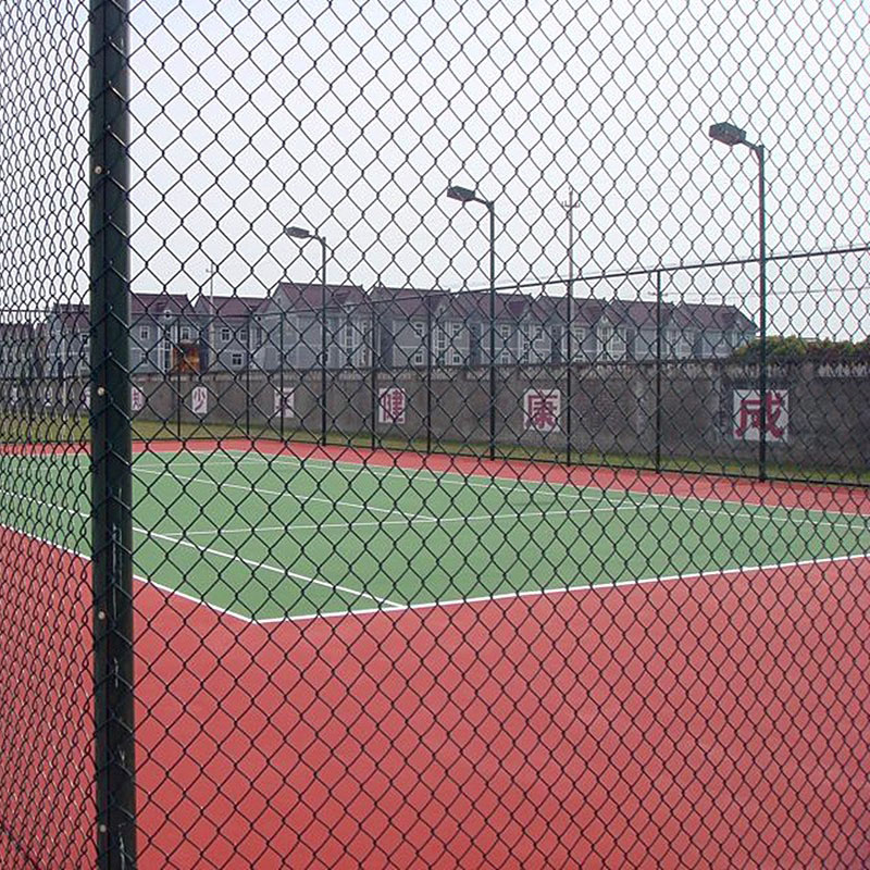 Chain link sports field fence