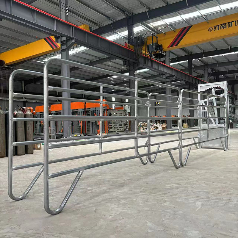 Custom horse fence welding in progress