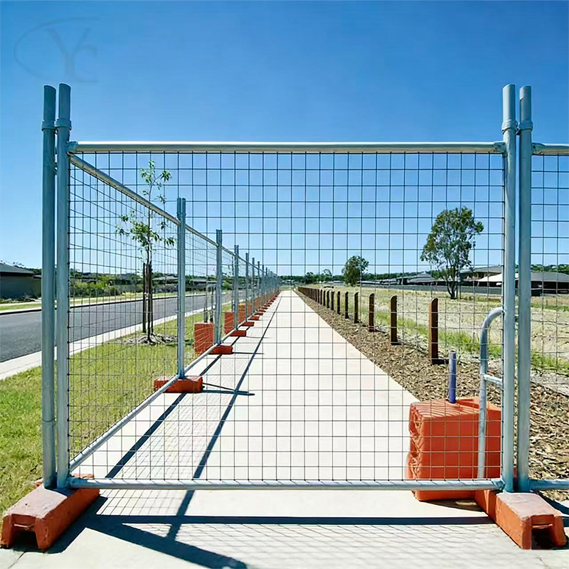 Construction fence usage diagram